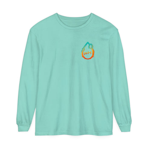 Dissolve The Ego (Back design) - Unisex Garment-dyed Long Sleeve T-Shirt